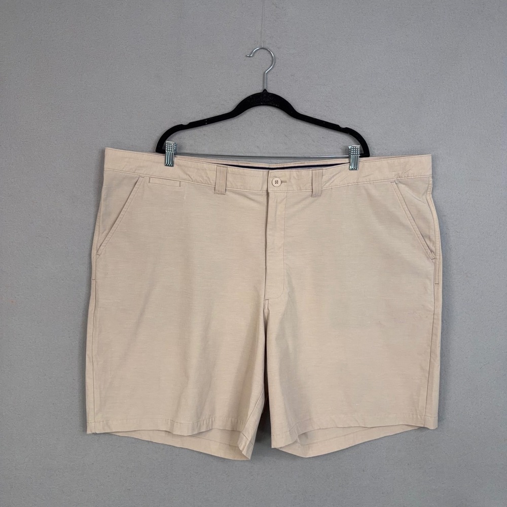Johnnie-O Shorts Mens 52 Beige Performance Stretch Golf Preppy Casual